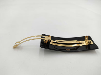 CHANEL 09 A Coco Mark Rhinestone Barrette Hair Accessory