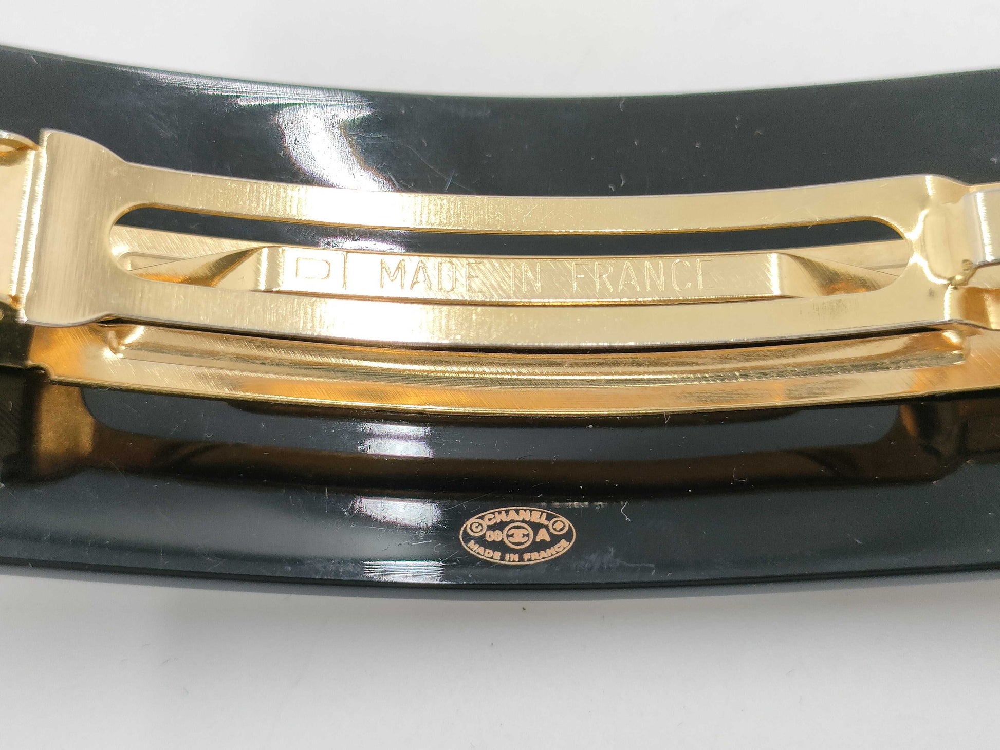 CHANEL 09 A Coco Mark Rhinestone Barrette Hair Accessory