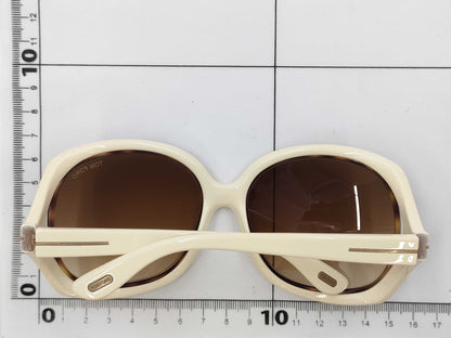  Tom Ford TF100 Jaclyn Plastic Sunglasses, Dark Brown x Ivory
