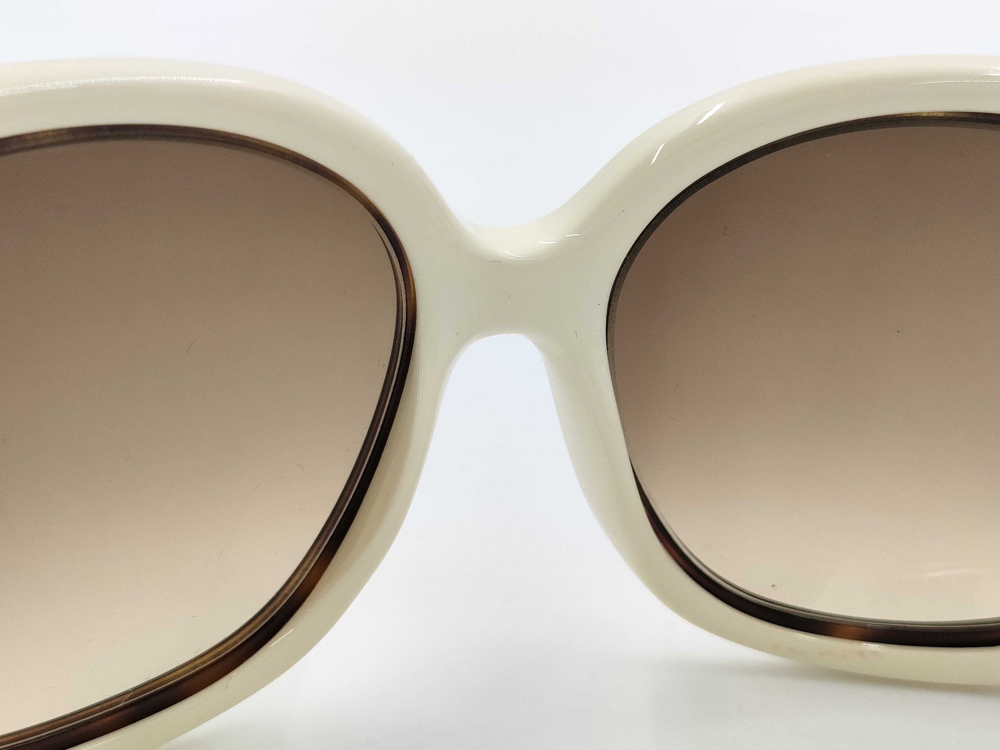  Tom Ford TF100 Jaclyn Plastic Sunglasses, Dark Brown x Ivory