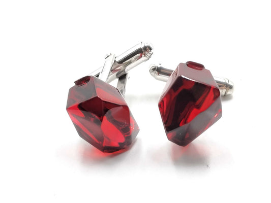 Baccarat Crystal Cufflinks, SV925, 9.6g, Tie Clip/Cufflinks