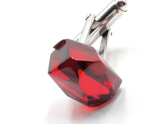 Baccarat Crystal Cufflinks, SV925, 9.6g, Tie Clip/Cufflinks