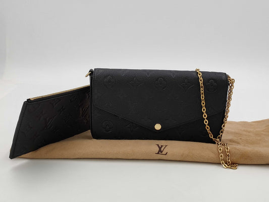 LOUIS VUITTON Monogram Empreinte Pochette Felicie Monogram Shoulder Bag