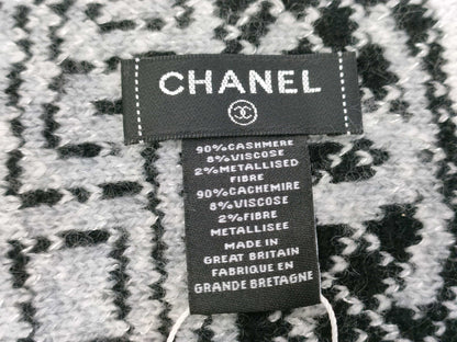 CHANEL scarf with Coco mark, cashmere, and tag