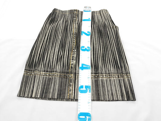 ISSEY MIYAKE Pleats Please Hickory Denim Print Skirt