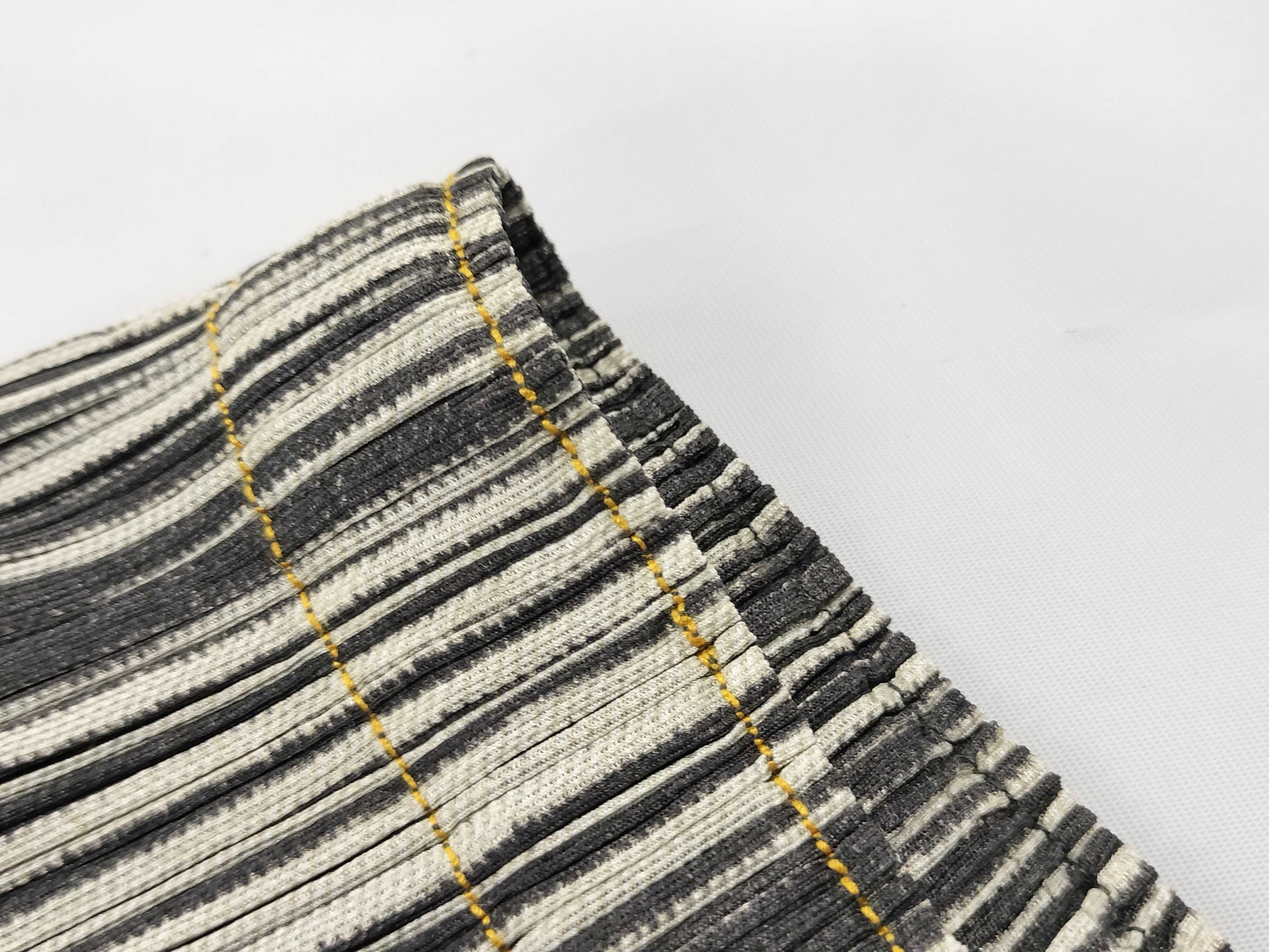 ISSEY MIYAKE Pleats Please Hickory Denim Print Skirt