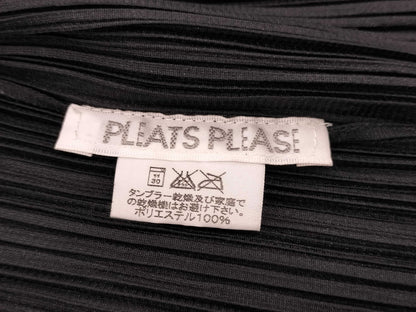 ISSEY MIYAKE Pleats Please Short Sleeve Shirt Black Shirt