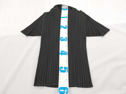 ISSEY MIYAKE Pleats Please Short Sleeve Shirt Black Shirt