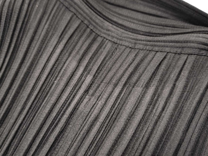 ISSEY MIYAKE Pleats Please Short Sleeve Shirt Black Shirt