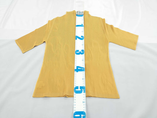 ISSEY MIYAKE Pleats Please Short Sleeve Top Orange