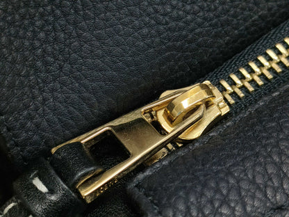 LOEWE Puzzle Edge Small Soft Grain Calfskin Navy Handbag