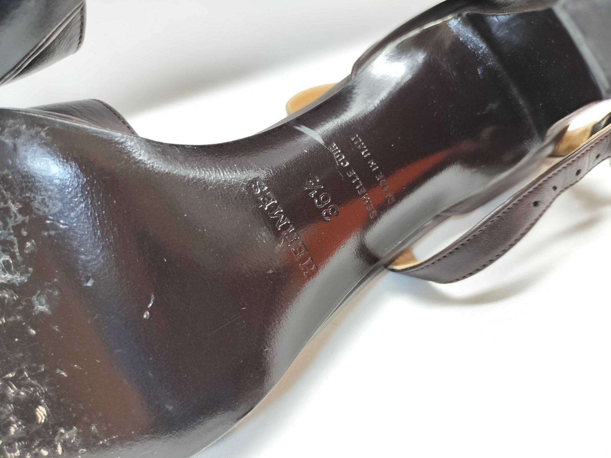 HERMES leather sandals