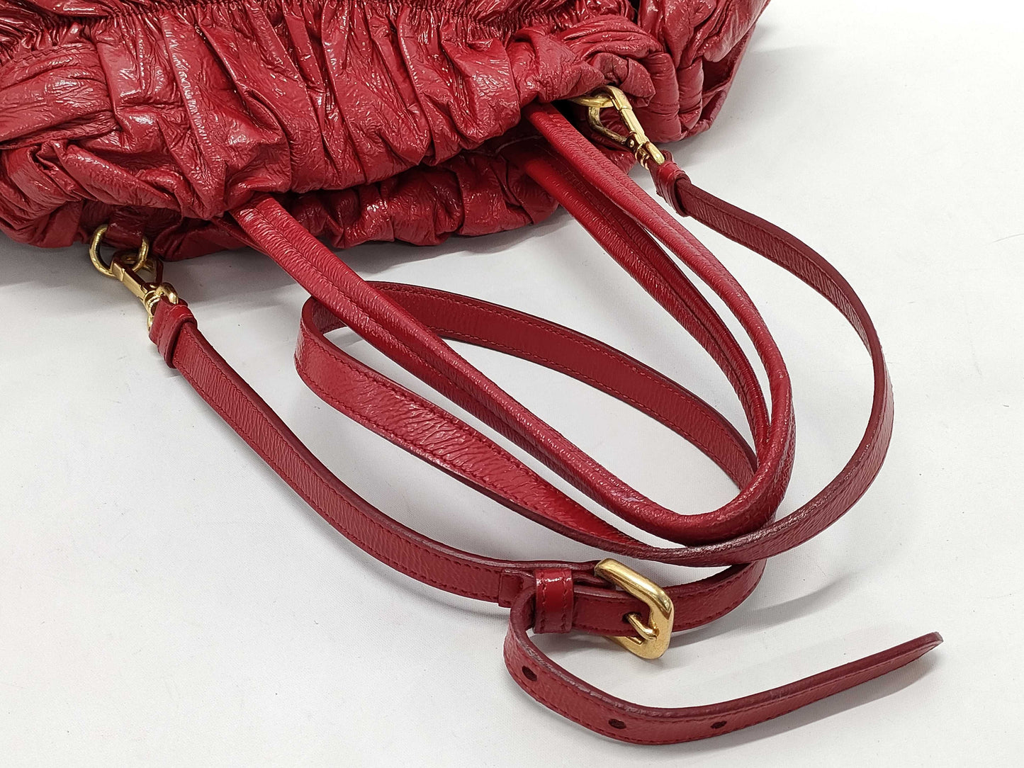 PRADA Patent Leather Ribbon 2-Way Tote Bag