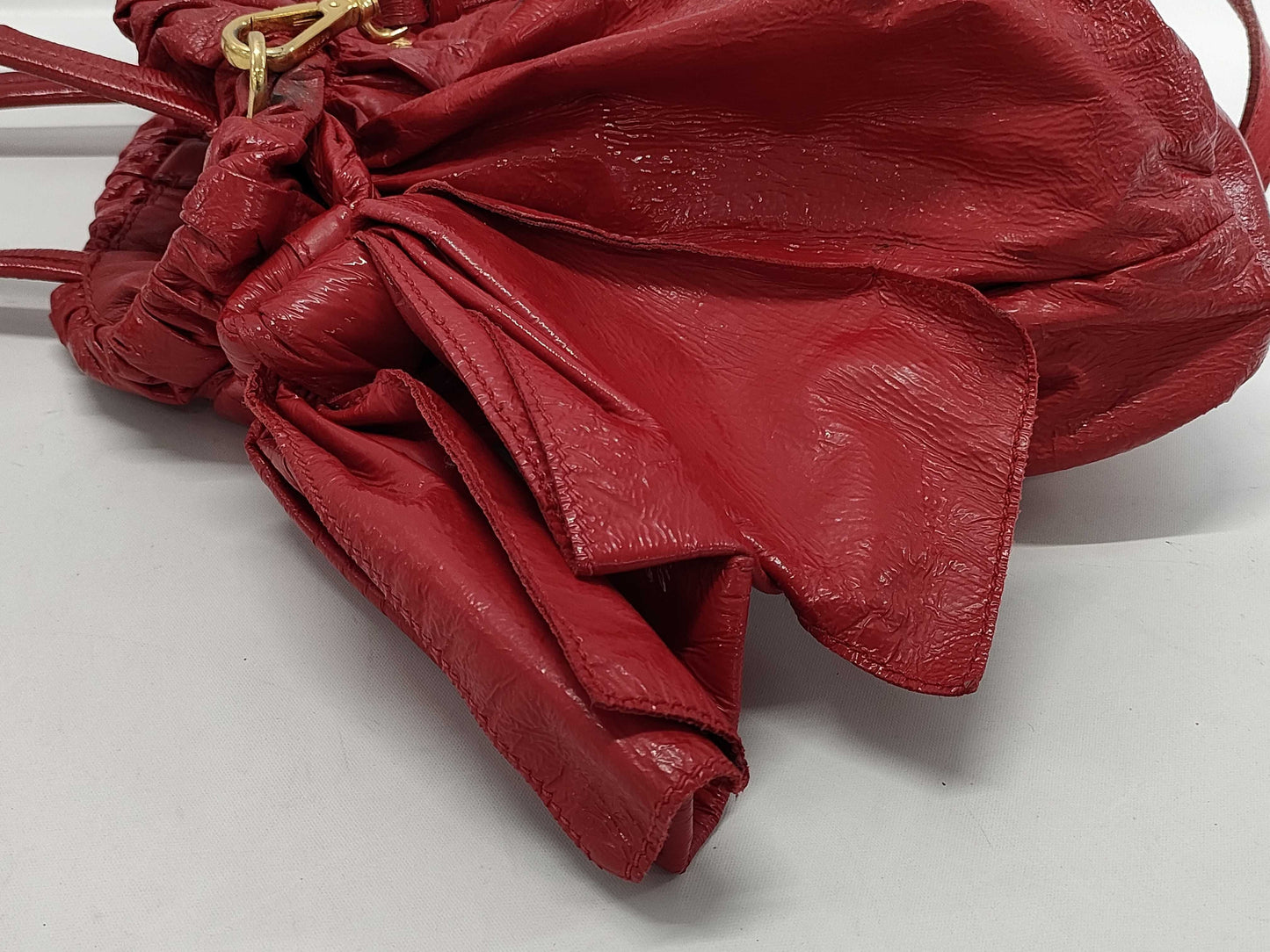 PRADA Patent Leather Ribbon 2-Way Tote Bag