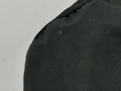 PRADA Nylon Triangle Logo Woven Hand Tote Bag