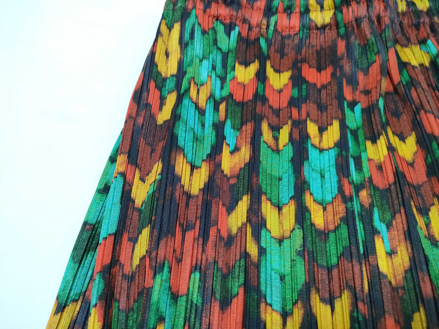 ISSEY MIYAKE Pleats Please knitted red long skirt
