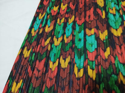 ISSEY MIYAKE Pleats Please knitted red long skirt