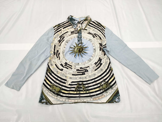 HERMES knit silk top