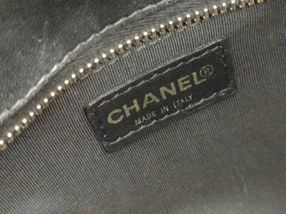 CHANEL Chocobar Lambskin Tote Handbag