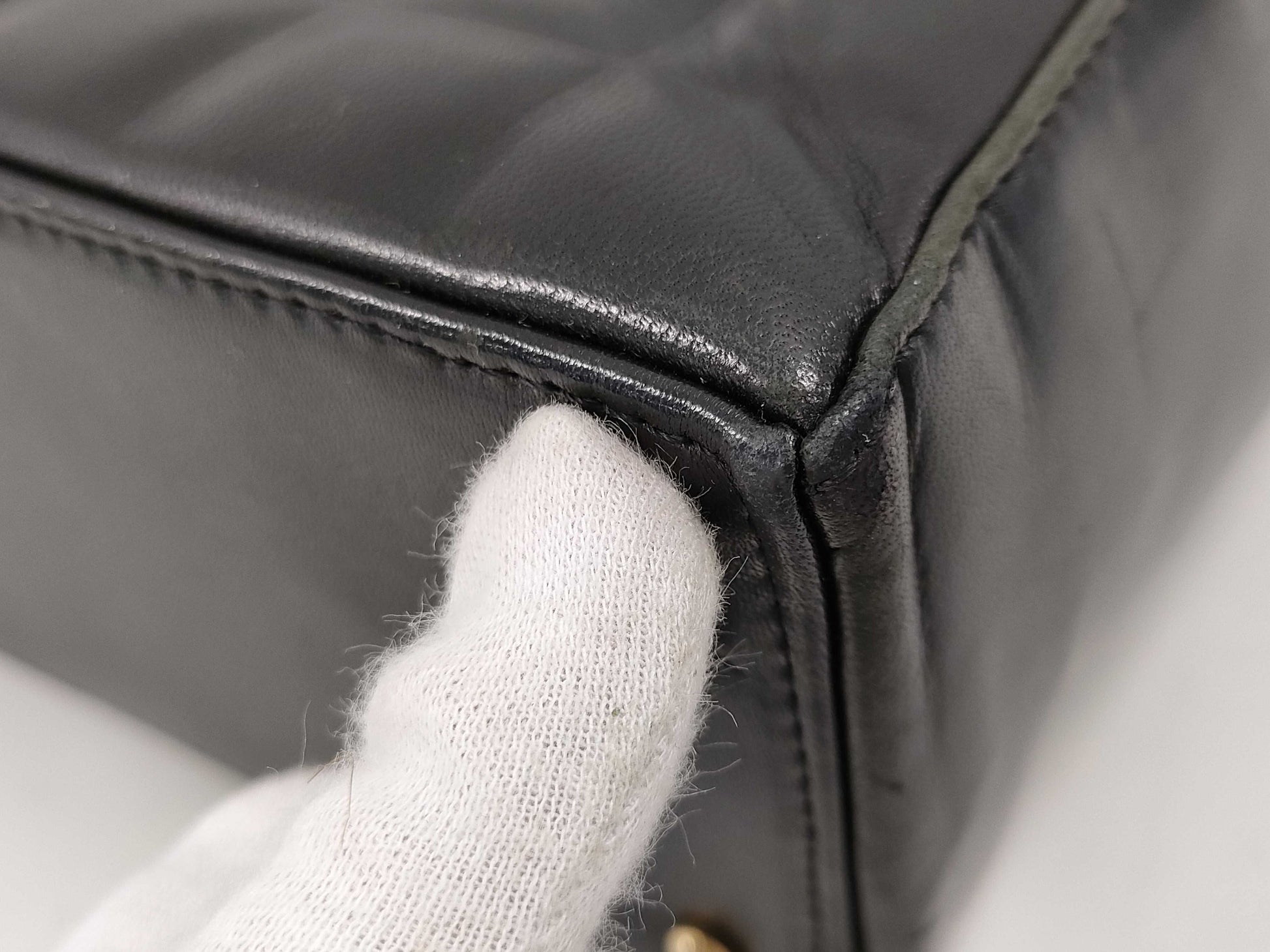 CHANEL Chocobar Lambskin Tote Handbag