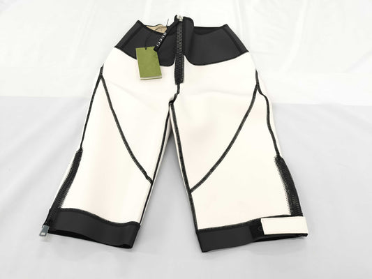GUCCI Knit Shorts/XS/Black and White Two-Tone Pants