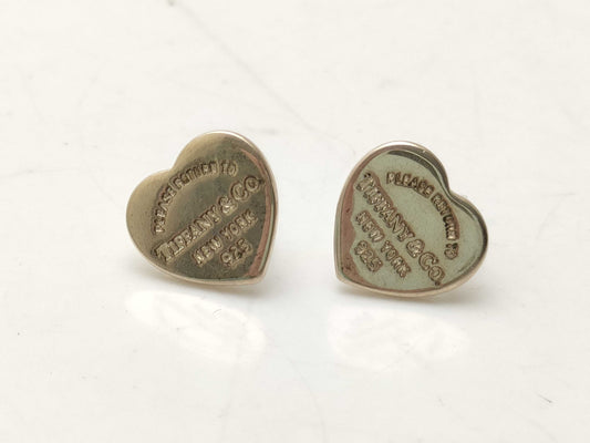 Tiffany & Co. Tiffany 925 Mini Heart Tag Earrings