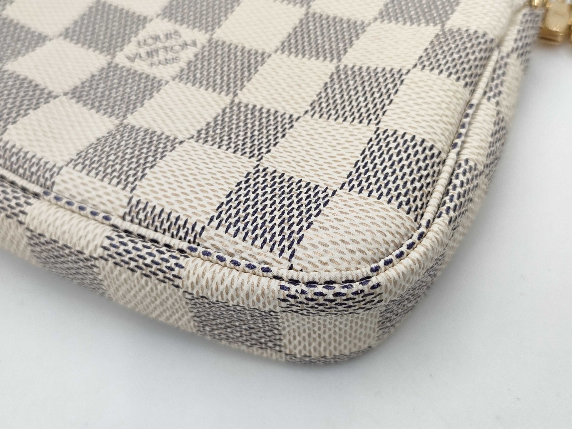 LOUIS VUITTON Damier Azur Mini Pochette Accessoires Handbag