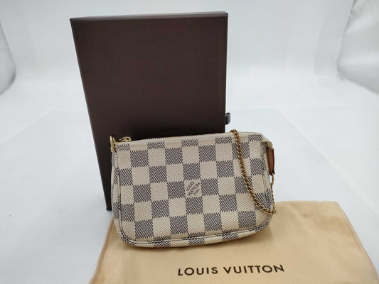 LOUIS VUITTON Damier Azur Mini Pochette Accessoires Handbag