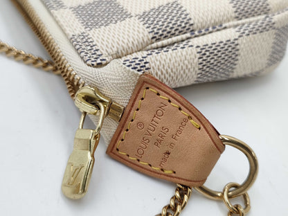 LOUIS VUITTON Damier Azur Mini Pochette Accessoires Handbag