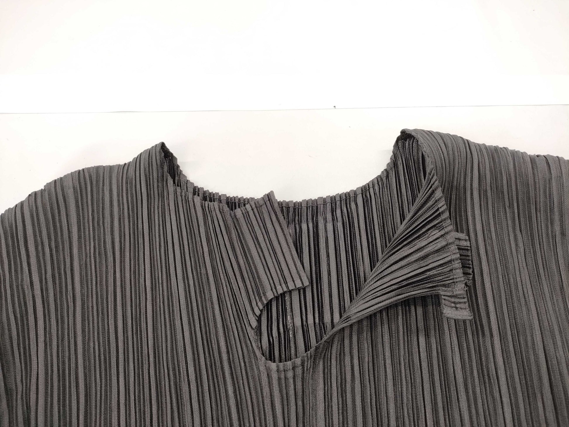 ISSEY MIYAKE Pleated Black Dress with Musical Note Design