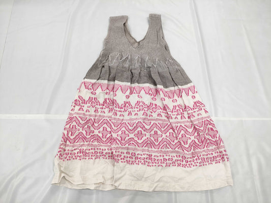ISSEY MIYAKE Pink x Gray Sleeveless Dress