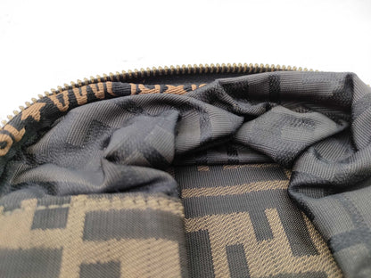 FENDI Zucca pattern vanity bag with tag sticker, foldable