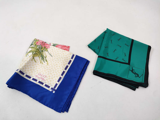 GUCCI YSL/Flora etc./2 scarves