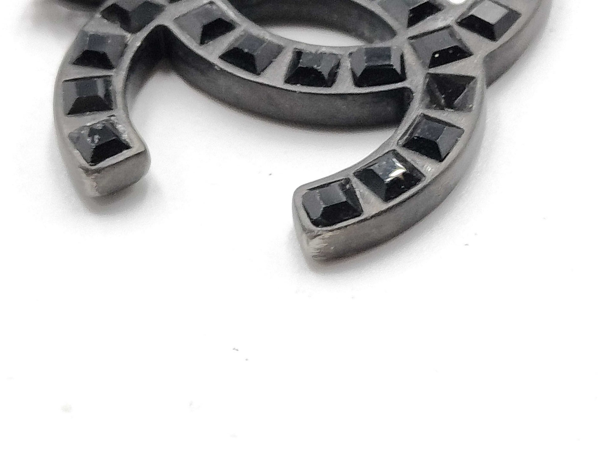 CHANEL 09P 09P Black Coco Necklace Necklace