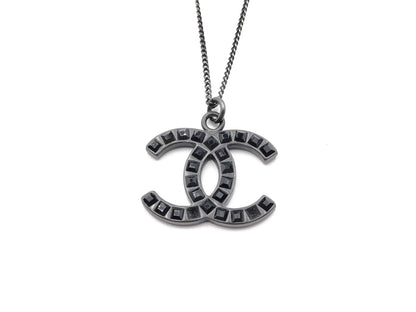 CHANEL 09P 09P Black Coco Necklace Necklace