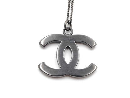 CHANEL 09P 09P Black Coco Necklace Necklace