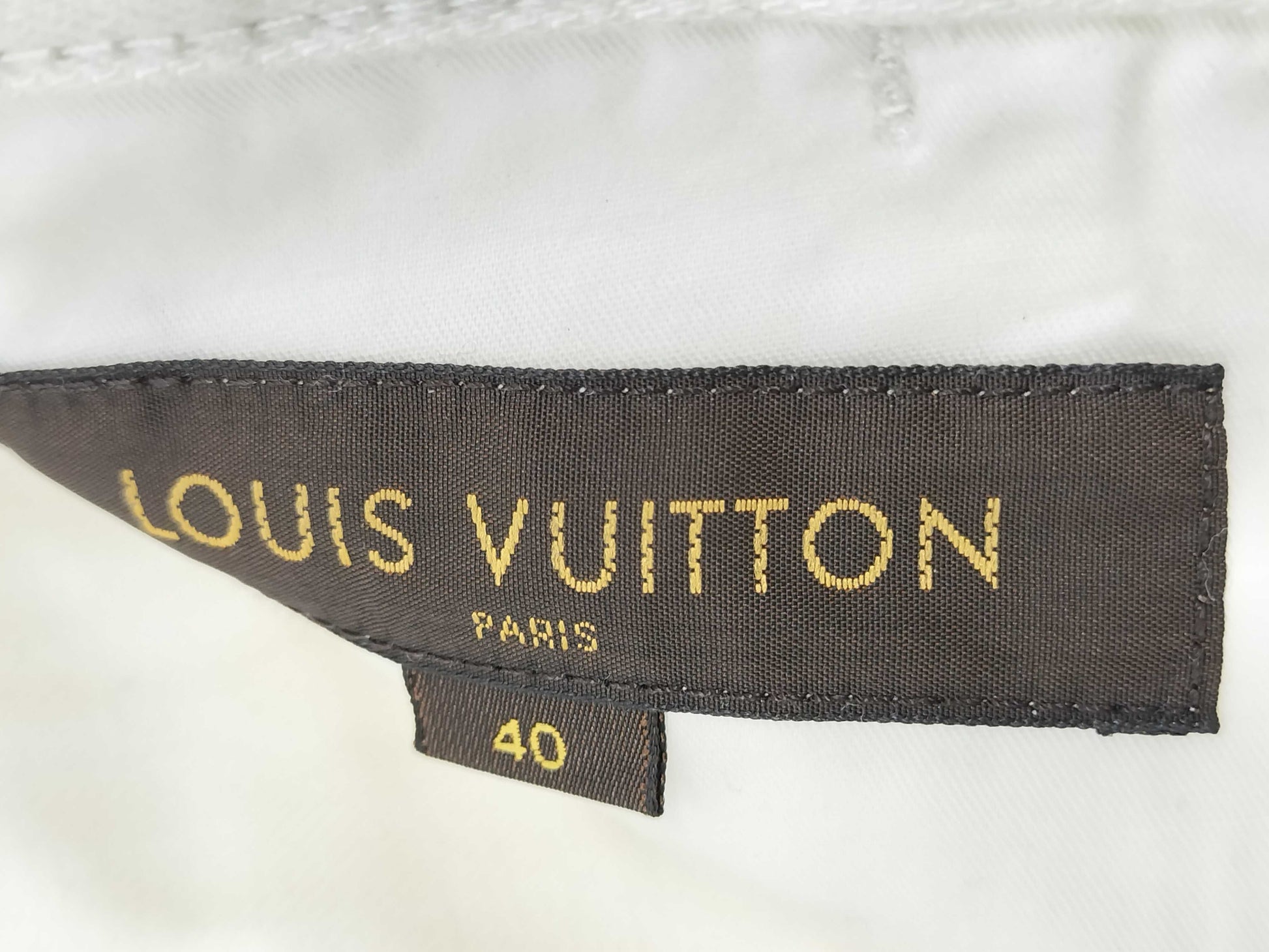 LOUIS VUITTON White Denim Pants