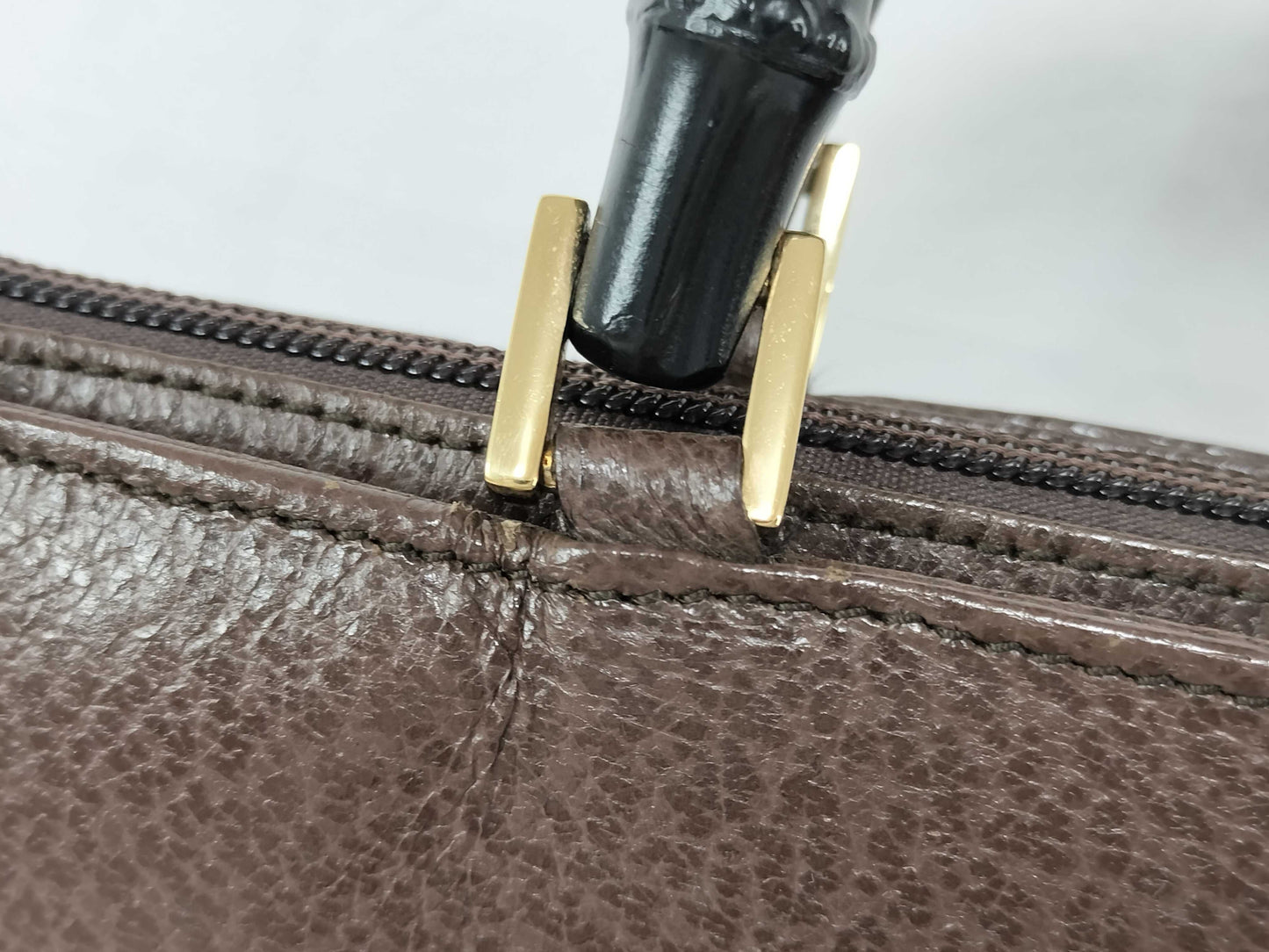 GUCCI Bamboo 5050 Brown Handbag
