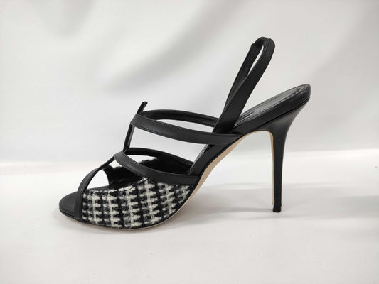 Manolo Blahnik pumps, partly tweed-look pumps