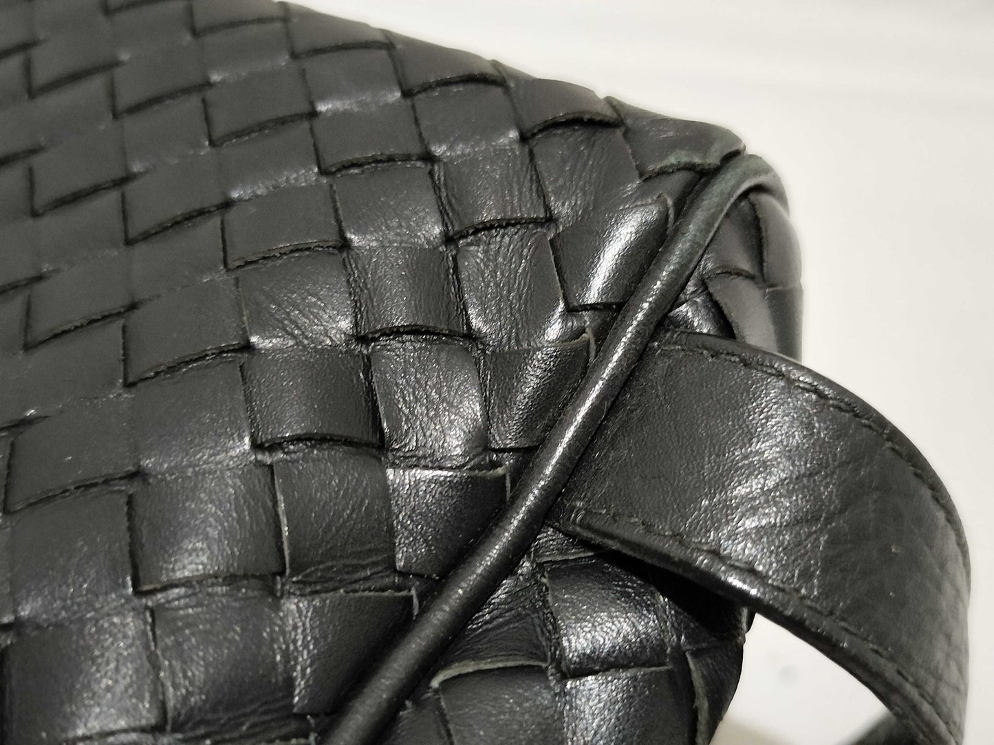 BOTTEGA VENETA Intrecciato Clutch Bag, Second Bag, Handbag, Black