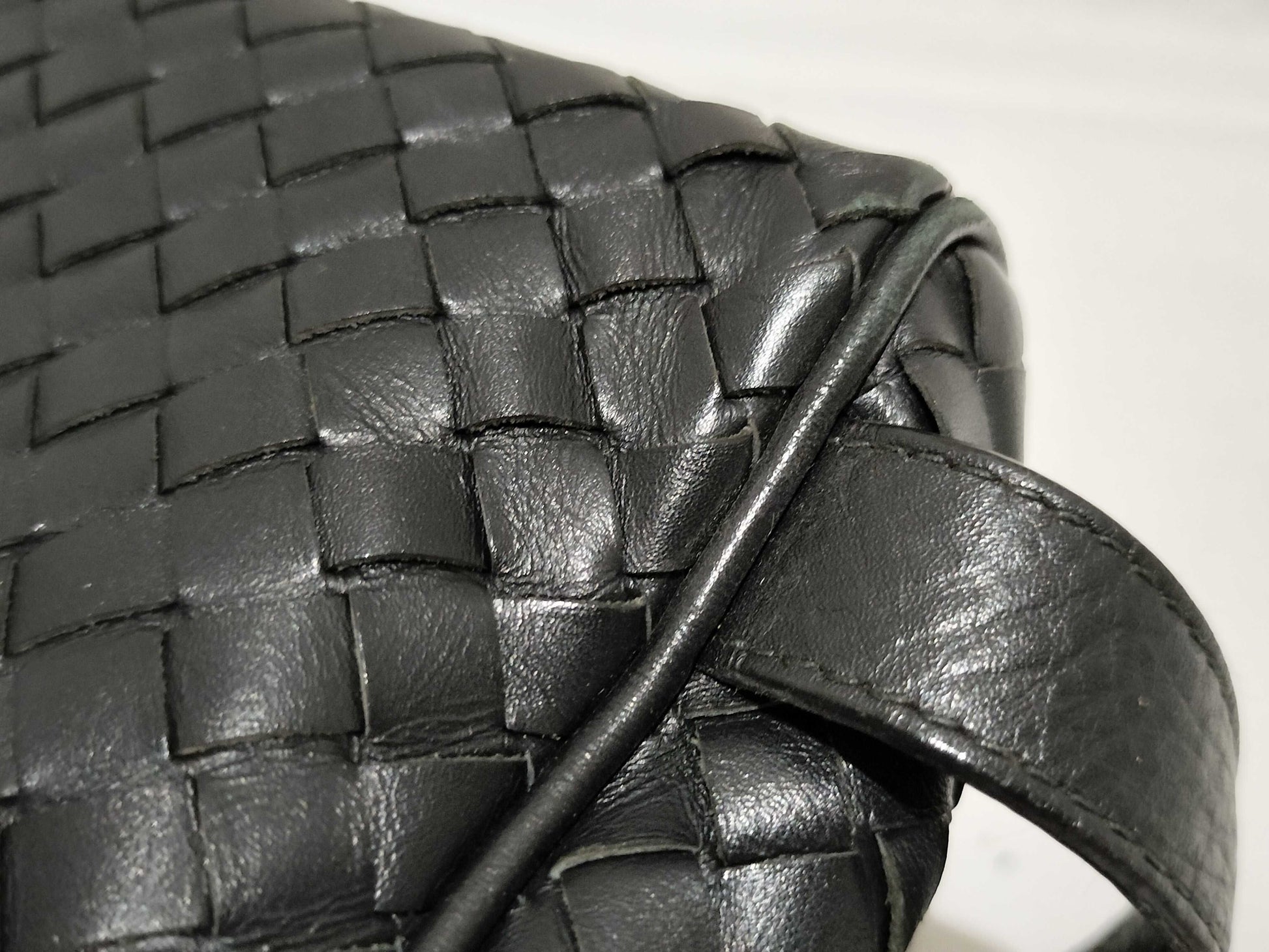 BOTTEGA VENETA Intrecciato Clutch Bag, Second Bag, Handbag, Black