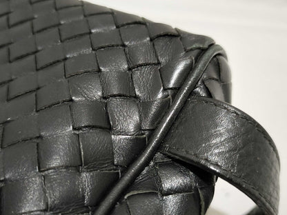 BOTTEGA VENETA Intrecciato Clutch Bag, Second Bag, Handbag, Black