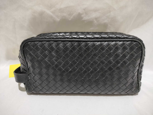 BOTTEGA VENETA Intrecciato Clutch Bag, Second Bag, Handbag, Black