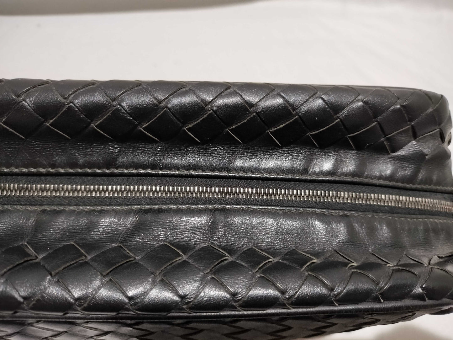 BOTTEGA VENETA Intrecciato Clutch Bag, Second Bag, Handbag, Black