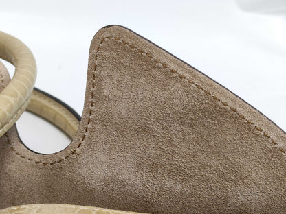 Ralph LAUREN Crocodile Embossed Handbag
