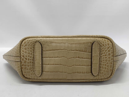 Ralph LAUREN Crocodile Embossed Handbag