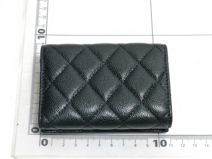 CHANEL Seal, Random Number, Caviar Skin, AP0230, Matelasse Compact Wallet