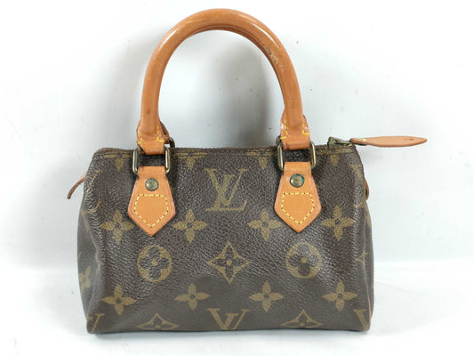 LOUIS VUITTON RFID Unverifiable, Serial Unverifiable Monogram Mini Speedy Pouch