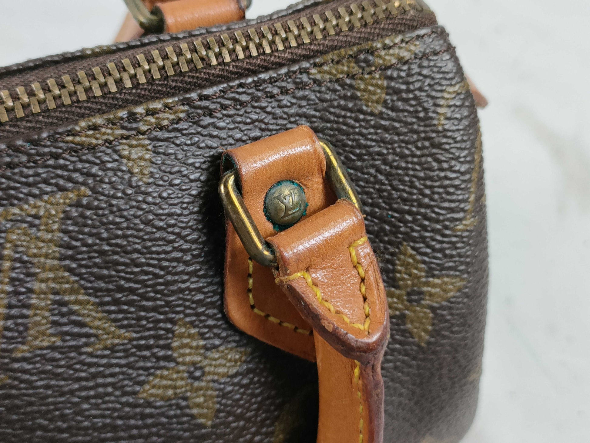 LOUIS VUITTON RFID Unverifiable, Serial Unverifiable Monogram Mini Speedy Pouch