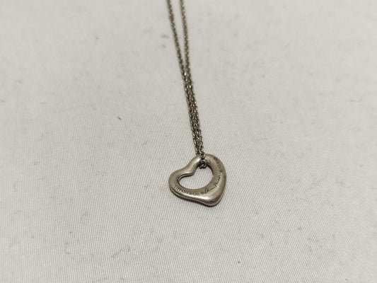 Tiffany & Co. Open Heart 925 Stamped Open Heart Necklace 2.2g Necklace
